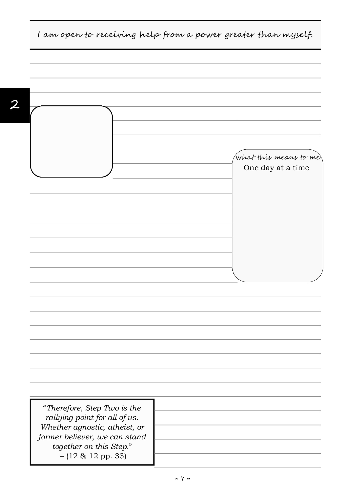 12 Step Journal & Workbook For Alcoholics Anonymous and Narcotics Anonymous
