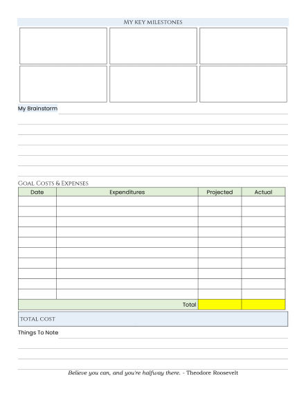 FREE GOAL PLANNER & TRACKER PDF DOWNLOAD