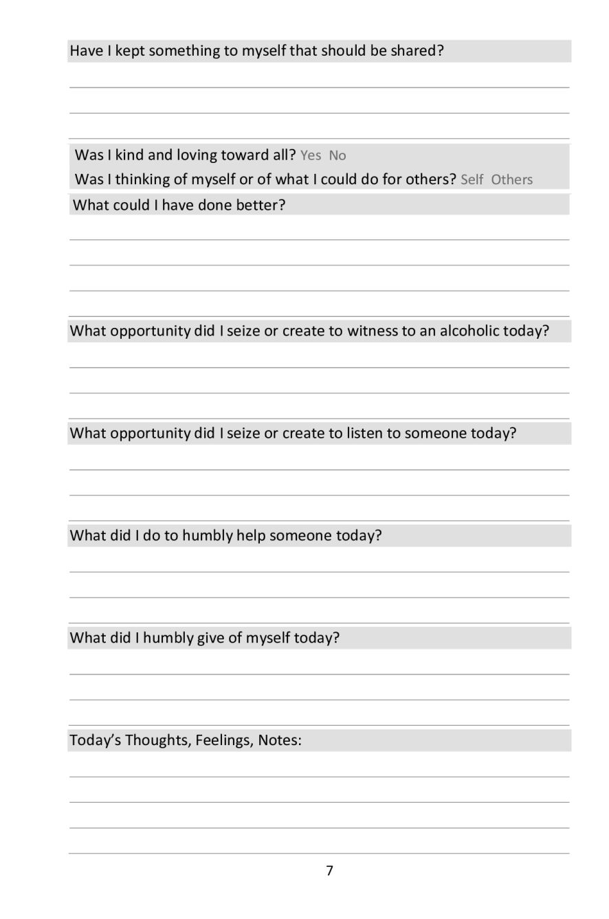 Journaling Steps 10, 11, and 12 For Recovering Alcoholics & Other Addicts