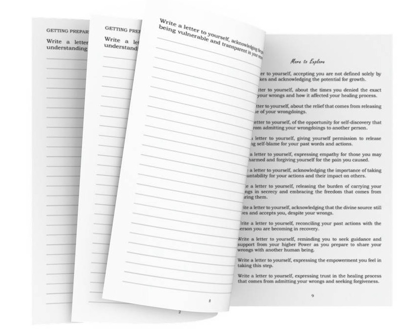 Prompted AA 12 Step Journal: A Letter To Self Approach only from the Bold & Brave